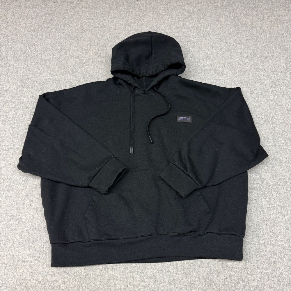 DR Essentials Hoodie Large Black Universal Apparel Fleece Pullover Streetwear